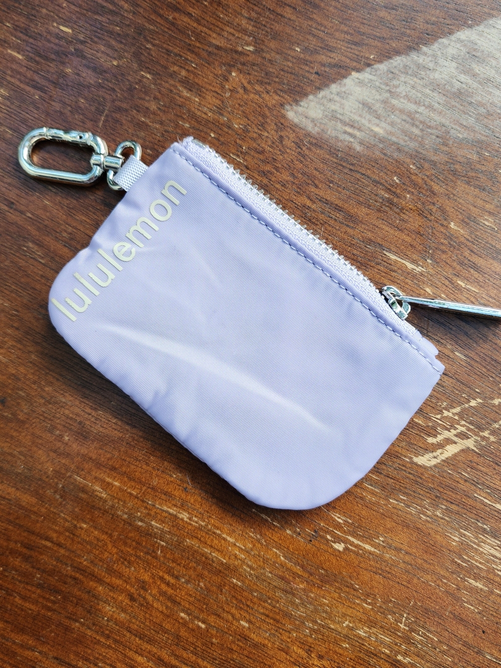 Lululemon Clippable Card Case Pouch Keychain Wallet Lilac Ether OS